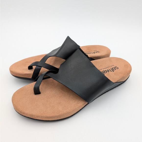 Softwalk Blaine Sandals Leather Ring Toe Slip-On Women's Size US9.5M EU40 - Picture 1 of 14